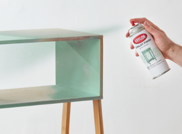 Spray painting a tv stand