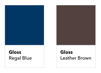 Krylon Regal Blue and Leather Brown Color Swatches