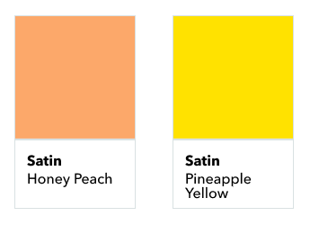 Krylon Honey Peach and Pineapple Yellow Color Swatches
