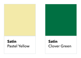 Krylon Pastel Yellow and Clover Green Color Swatches