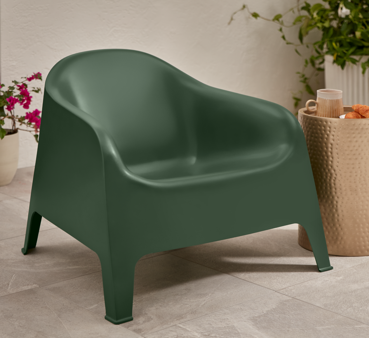 Plastic Chair in Spanish Moss