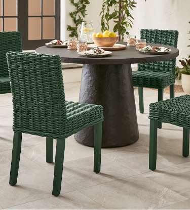 chairs painted in 2023 Color of the Year Spanish Moss
