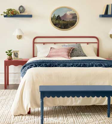2026 Summer Color Collection colors in a bedroom setting
