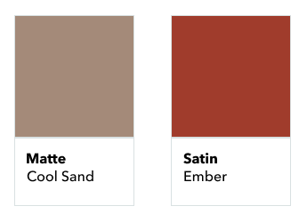 Krylon Cool Sand and Ember Color Swatches