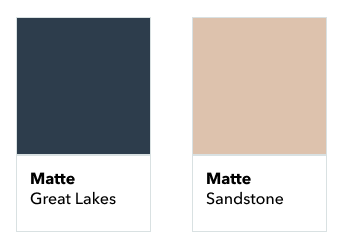 Krylon Great Lakes and Sandstone Color Swatches