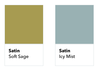 Krylon Soft Sage and Icy Mist Color Swatches