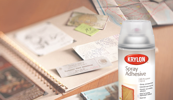 Krylon Spray Adhesive used in a craft project