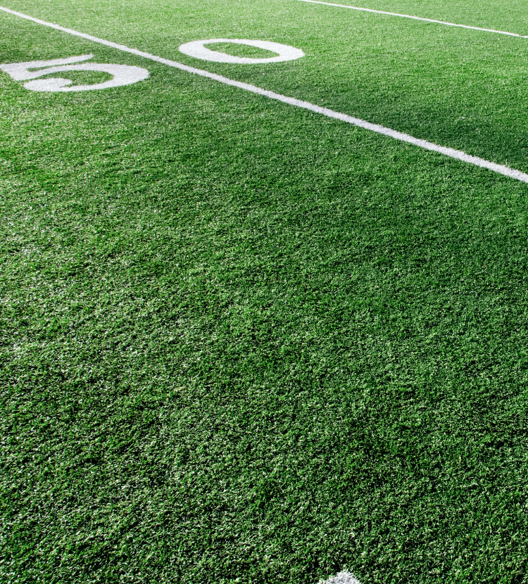 striped green astroturf