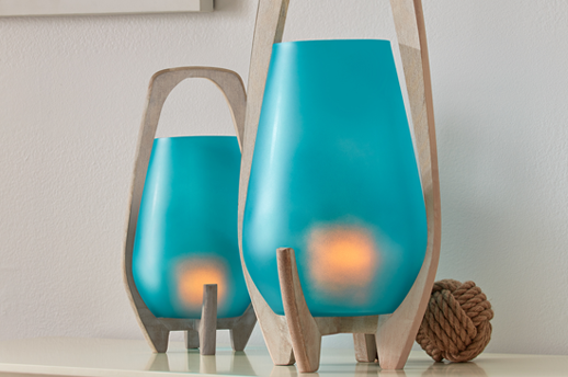 sea glass lanterns