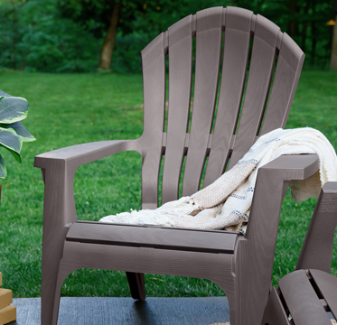 Adirondack chair painted tan