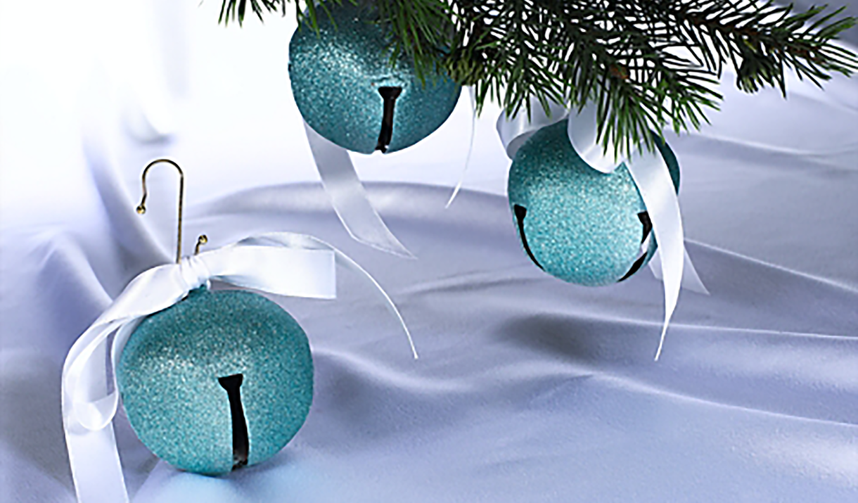 Jingle Bell Glittery Christmas Ornaments Project