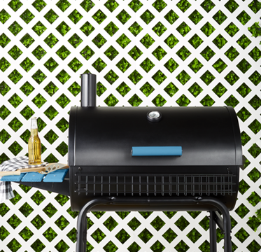 Outdoor grill painted black