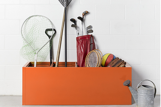 old filing cabinet now garage organizer