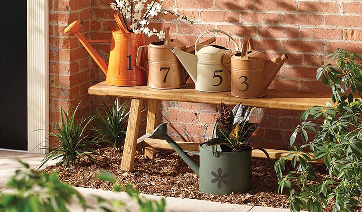 metal watering cans