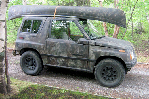 camouflage paint on a small SUV
