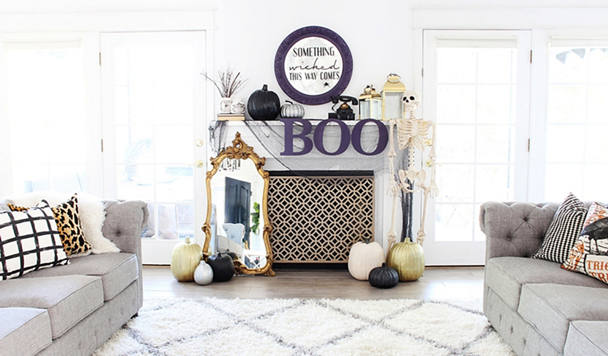 halloween mantle