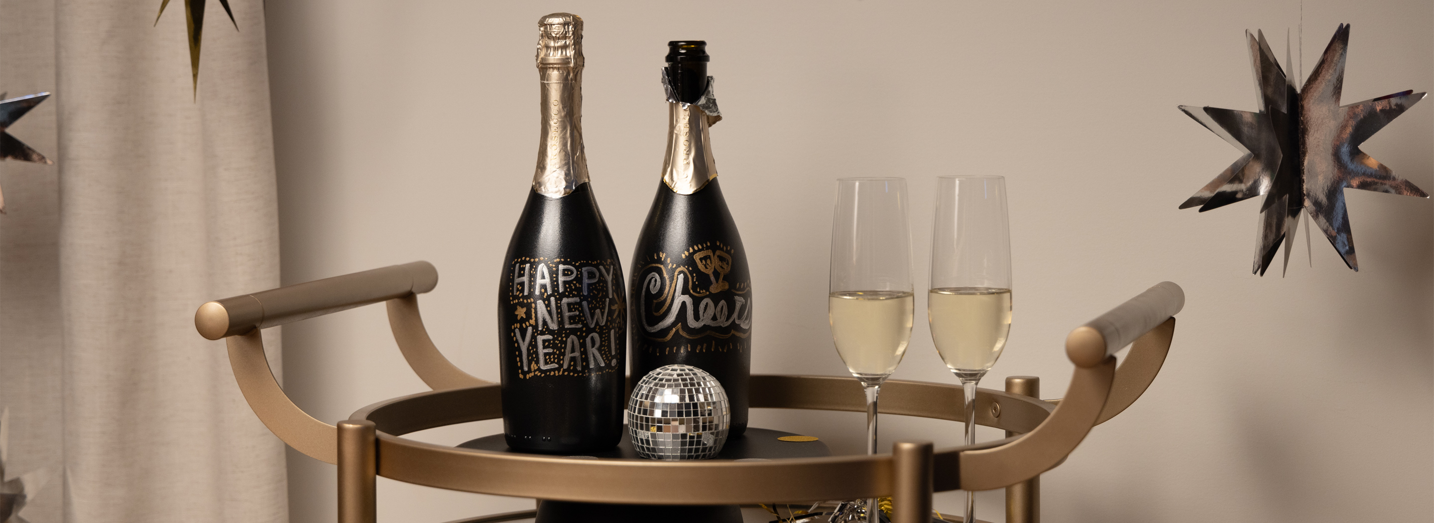 NYE bar cart