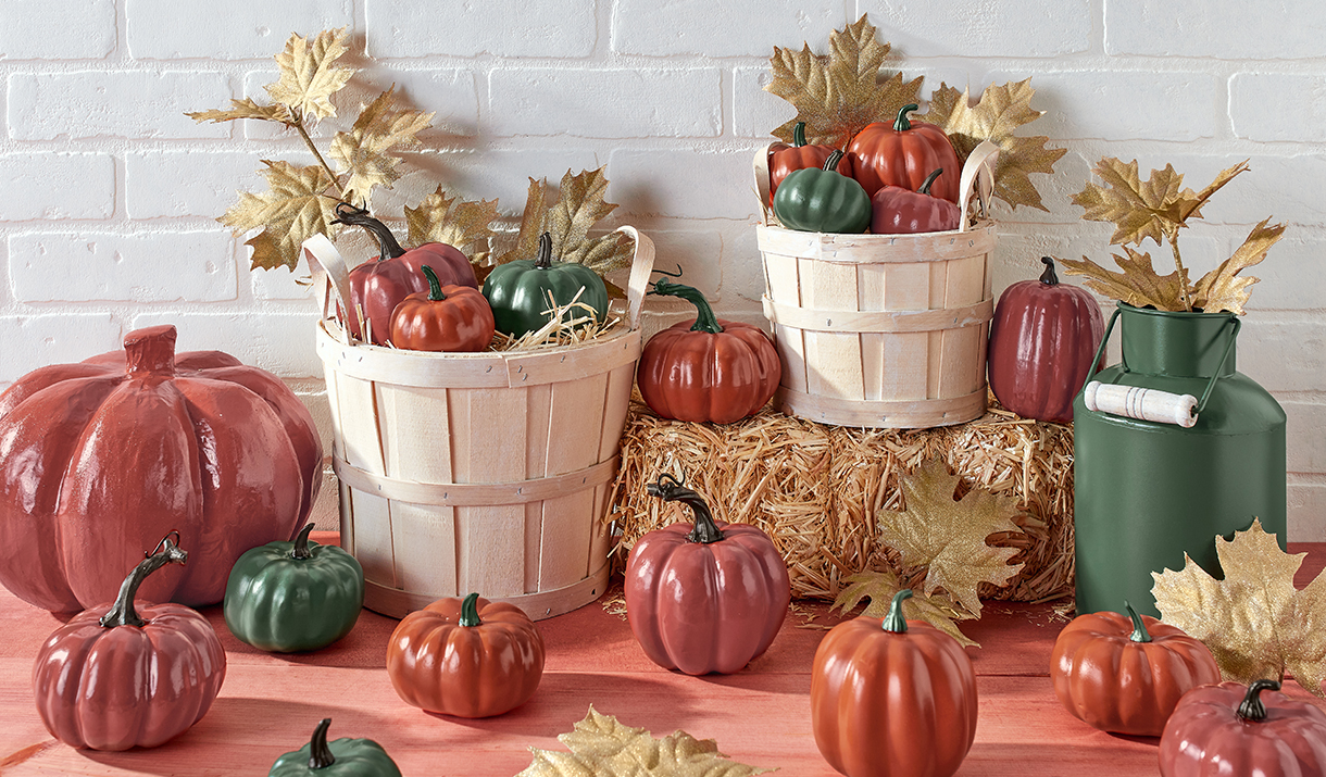 painted plastic pumpkins