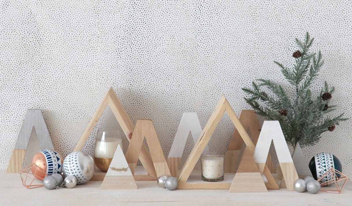 wooden holiday trees